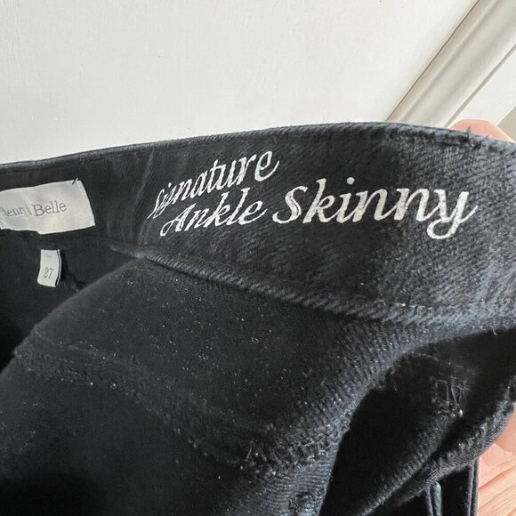 Henry & Belle signature ankle skinny black denim jeans.  Sz 27 - Picture 11 of 12